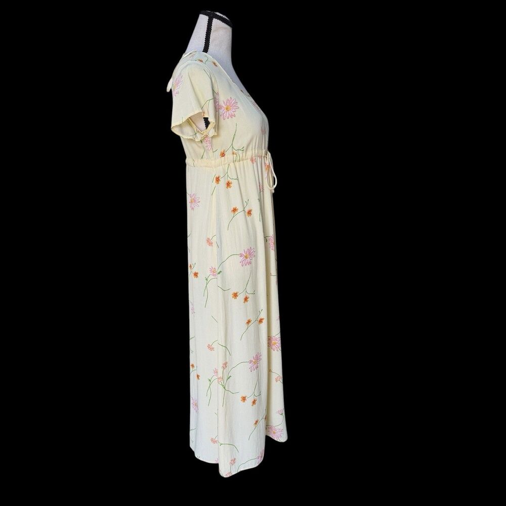 Vintage 90's CDC Petites Floral Maxi Dress Cottagecore Prairie Boho Rayon Size 4 - Picture 2 of 8